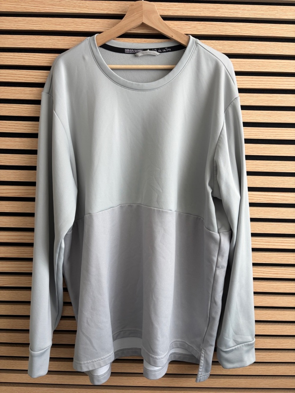 adidas Light Gray Athletic Crewneck Tee - 2XL